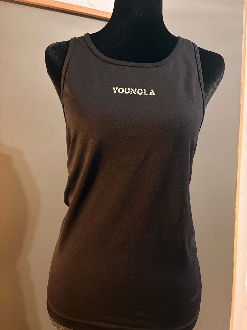 YoungLA Black Racerback Athletic Tank Top